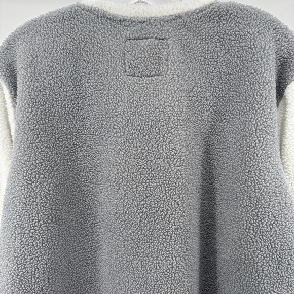Cuddl Duds Gray & White Women's‎ Pullover Fuzzy Sherpa Sweater Size XL - Picture 5 of 9